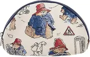 Signare - Paddington Bear Tapestry Cosmetic Bag | Eco-Friendly Woven Fabric | Zipped Main Compartment with Inner Pocket | Gift-Ready Paddington Tag, Blue, One Size, Woven Tapestry, Blue, One Size,