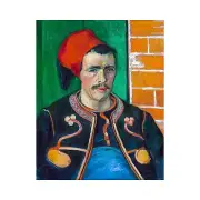 Van Gogh, The Zouave, 1888, Canvas Print, 24" x 30" + Border