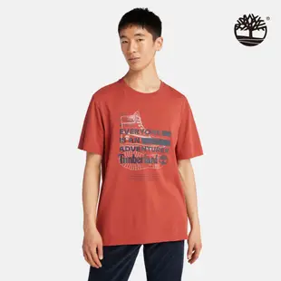 Timberland 男款紅色印花短袖T恤|A29JZDV5