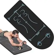 Ab Mat - Ab Roller Mat | Exercise Equipment | Abdominal Wheel | Floor Protector For Fitness | 59x24 Inch Gym Equipment Workout Pad For Roller Wheel | Folding Yoga Fitness Cushion