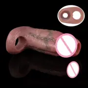 Open-ended Realistic Penis Sleeve Enlargement Device For Men Delay Ejaculation