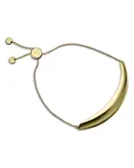 Jennifer Zeuner Nevi Id Plate Bolo Bracelet in 18K Gold Plated Sterling Silver