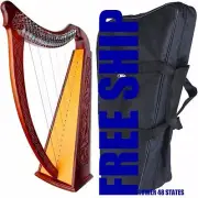 35 INCH 22 STRINGS LEVERS HARP + BAG Irish Celtic Lap Folk
