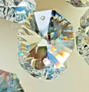 10 Clear Swarovski Crystal 13mm Octagon 1 Hole Beads Chandelier Accents Hanging