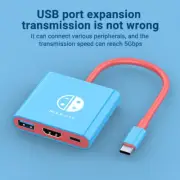 USB-C Hub Adapter 4K HDMI Docking Station Portable TV for Nintendo Switch Dock