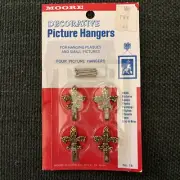 Vintage Moore Decorative Picture Hangers Unopened Package Fleur-de-Lis NOS 1960s