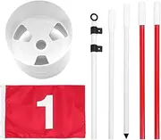 Golf Flag. Golf Flag and Cup Detachable Golf Putting Green Flag and Hole Cup, Golf Flagpole for Yard Lawn