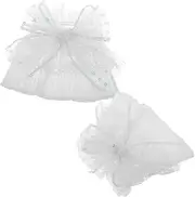 [COSMEVIVI] Chic Sequin Bowknot Lace Wrist Cuffs False Sleeves Set for Women's Dresses for Events