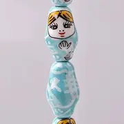 Nesting Dolls Nesting Dolls Decoration Russian Matryoshka Shape Patterns Personality Porcelain Loose Crafts Beads lot for DIY Stacking Dolls Children