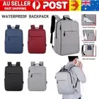 Unisex Waterproof Canvas Backpack USB Charging Port School Travel Laptop Bag