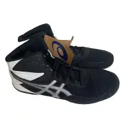 Asics Matflex 6 Mens Wrestling Shoes Size 10.5 Black White 1081A021-001 NWT