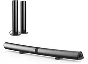 Sound Bar, Soundbar for Smart TV,40W Subwoofer 3D HiFi Stereo Sound Home Theater TV Speaker,Foldable Detachable TV Computer Soundbars Compatible with Optical/AUX/BT Connections