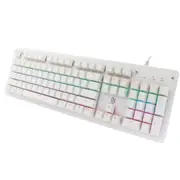TODO Mechanical Gaming Keyboard Rgb Led Linear Blue Switch 104 Key Usb Windows - White