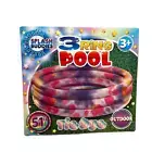 3 Ring Purple Tie Dye Inflatable Pool Kiddie Pool 51" Kids Pool Round Ages 3 +