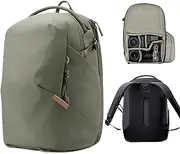 [PGYTECH] OneGo Lite Camera Backpack Water-Resistant DSLR/Mirrorless Bag for Sony/Canon/Fujifilm, Drone Backpack, Tripod Mount Travel & Weekend Photography Pack for 16" Laptop (Forest, 22L)