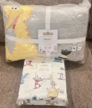 Pottery Barn Kids Sesame Street Full/Queen Quilt Full Sheet Set Elmo Big Bird