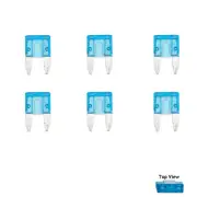 Spade Set Kit 15A Amp Motorcycle Automotive 6x Mini Blade Fuse APM ATM Plug