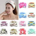 Big Bow Soft Dot Striped Towel Hair Band Wrap Headband For Make Up Bath Spa ♧ ↖