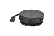 Bonelk Long-Life USB-C to 6in1 Multiport Hub Adapter Round For Laptop PC BLK