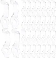 100pcs LED Strip Light Mounting Bracket - Transparent Fixing Clips, Holder With Self Adhesive for Vehicle Cabinet Under-Counter