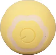Pet Interactive Cat Toys Ball, Smart Interactive Dog Toy 360 Degree Rotation Powered and Self Moving and Automatic Rolling Ball with LED Lights, Kitten Funny Training Toy (Yellow)