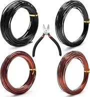 Bonsai Training Wire Kit for Bonzai Trees Indoor, Bonsai Wire Kit, Aluminum Wire for Handicrafts, Bonsai Tool Set with Cutter Size of 1-mm, 1.5-mm, 2-mm