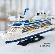 Luxury Modern Cruise Liner Ship Model Building Blocks Set 2428 Pieces