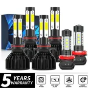 Para For Honda Civic 2004-2013 Faros LED Hi/Low + Kit de luces antiniebla (for: Honda Civic)