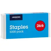J.Burrows Size 26/6 Staples 5000 Pack