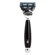 Durable 5-Blade Electric Shaving Razor in Black Resin - Close and Gentle