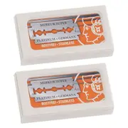 20PK Merkur Platinum Stainless Steel Blades for Men Double Edge Razors/Shavers