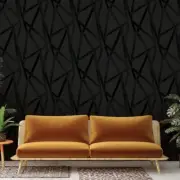 West Elm Intersections Wallpaper Black On Black Removable Tempaper Wallpaper
