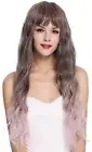 Ladies' Wig Fringe Long Wavy Curly Grey Braun Purple Balayage Ombre Mix
