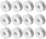 QANYEGN 100pcs Aluminum Bobbins Empty Spool, Sewing Empty Bobbins Spools, Metal Bobbins Empty Thread Spool for Flat Sewing Machine Parts, 20 x 8mm