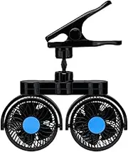 Car Seat Fan - Auto Cooling Fan, Electric Car Cooling Air Fan | Strong Wind Adjustable Car Cooling Fan, Usb Rechargeable Handheld Cooling Fan, Stroller Fan Clip on Desk Fan for Truck Boat Van Rv Suv