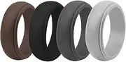 nylry Silicone Rings for Men Breathable Air Grooves Silicone Ring Silicone Wedding Ring Wedding Engagement Bands for Women Men