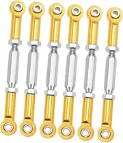 Totority 6pcs 71mm Aluminum Alloy Pull Rod Length-Adjustable Turnbuckle Rod for 1/10 Scale Cars Steering Linkage