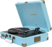 [mbeat] Woodstock II Vintage Turntable Player with Bluetooth Receiver & Transmitter - Sky Blue