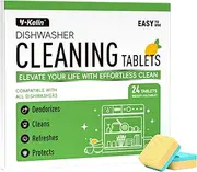 24 Pack Dishwasher Cleaning Tablets Cleaner for Dishwasher Limescale Remover