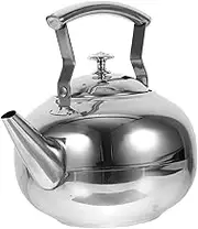 ELAYARD 1Pc Stainless Steel Tea Kettle with Strainer Fast Heating Stovetop Teapot for Home Restaurant Use Design Handle for Various Tea Brewing