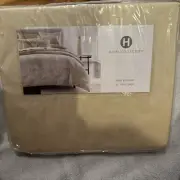 Hotel Collection Metallic Stone Bed Skirt King 16" Drop Sand $150