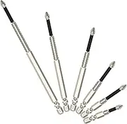 YUENTOEN 6Pcs Phillips Magnetic Screwdriver Bit Set, S2 Steel Anti-Slip Long Drill Bits,1/4 Inch Double Slot Hex Shank PH2 Cross Head Screwdriver Bits for Power Screwdriver Impact Drill
