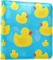 Cute Ducks Blue Photo Album, Leather Picture Album, Photos can be Typeset Freely