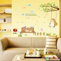 在飛比找蝦皮商城優惠-【橘果設計】鞦韆女孩 壁貼 牆貼 壁紙 DIY組合裝飾佈置