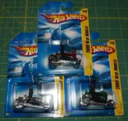 3X - 2008 Hot Wheels New Models - Dragtor - White, Red, Green