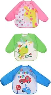 BESTonZON 3pcs Waterproof Clothing Bib Toddle Dribble Bibs Apron Clothes