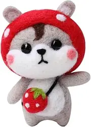 Sewroro DIY Plush Doll Kit Boys and Girls Needle Felting Set for Beginners Wool Felting Doll Toys Craft Kit Handmade for Boys Girls