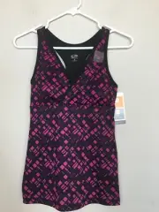 Champion Racerback Built in Bra Athletic Tank Women's Size S Purple / Black