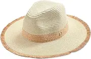 [CUAWBAPF] Summer Panama Straw Hat for Women Soft Shaped Beach Sun Hat Outdoor Protection Travel Hat