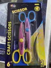 Kaizen Craft 2 Pc Scissors Art Craft Scissors Set for Kids and Students Paper